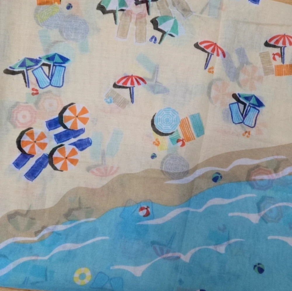 Scarf or Bathing Suit Cover - Beach Scene